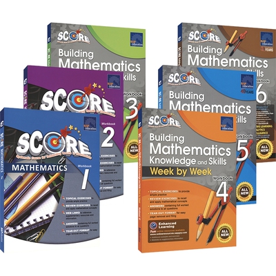 【自营】SCORE Building Mathematics Knowledge and Skills Week by Week SAP新加坡得分系列数学周周练练习册 1至6年级英文原版