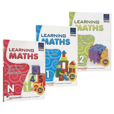【自营】SAP Learning Maths N-K2 新加坡学习系列数学幼儿园英文版练习册 新加坡数学思维启蒙教材教辅 小班到大班 数学建模学习