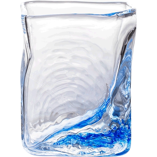 【自营】荒木樱子日本进口海浪威士忌水晶玻璃酒杯白酒烈酒洋酒杯