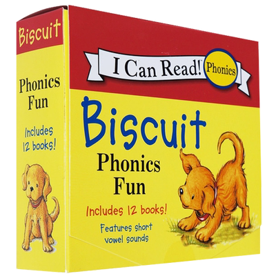 【自营】英文原版 My First I Can Read 小饼干狗系列 Biscuit Phonics Fun 12册盒装 自然拼读入门级 汪培珽早教图画绘本书