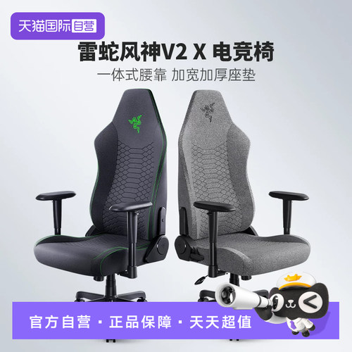 【自营】Razer雷蛇风神V2 X电竞椅人体工学办公家用电脑游戏座椅