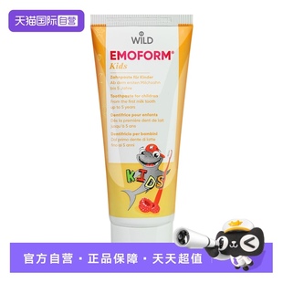 【自营】Dr.wild怀尔德儿童牙膏1-5岁宝宝防蛀防龋齿水果味75ml