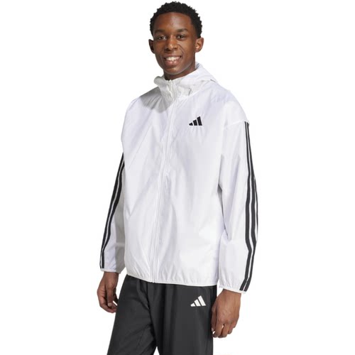 【自营】Adidas阿迪达斯男三条纹运动连帽梭织夹克连帽外套JF3682