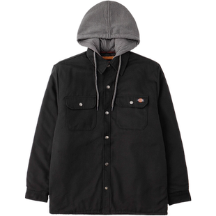 Dickies蒂克斯男士假两件连帽宽松休闲大码工装夹克潮牌棉服外套