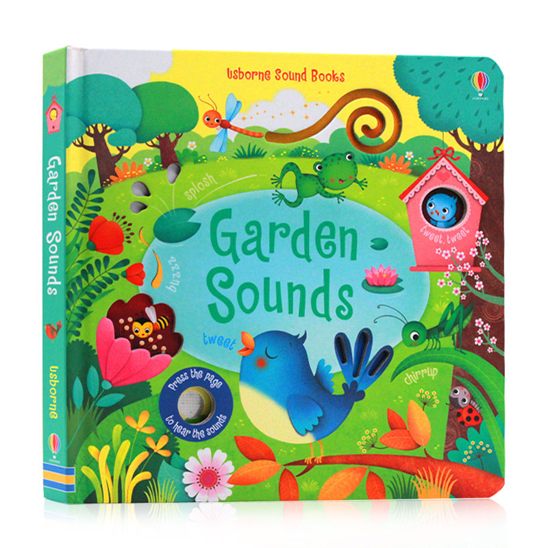 【自营】Usborne出版花园发声书Garden Sounds book 聆听花园里的各种声音英文原版绘本儿童早教启蒙纸板图画故事书英语趣味触摸书