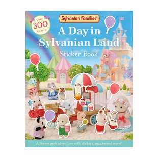 【自营】预售 森贝儿家族 贴纸书 Sylvanian Families A Day in Sylvanian Land Sticker Book英文原版卡通动画精装绘本