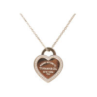 【 Self-operated 】 Vintage "9.5 New" TIFFANY HEART TAG Diamond necklace 750 white gold thumbnail 2