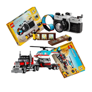 【自营】乐高3合1系列31147复古照相机摄像机31146直升机运输汽车