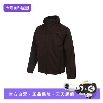 【自营】adidas阿迪达斯男三条纹户外防风连帽外套梭织夹克KG5180