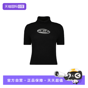 镂空A06713 高领针织毛衣短袖 Diesel迪赛女士时尚 0KCAE 自营