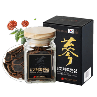 【自营】不老健高丽参片正品保税东洋人参切片红参韩国黑参片75g