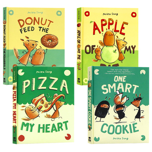 Belly 全彩漫画绘本图画书小学生英文 诺玛和贝利系列1234 苹果派甜甜圈喂松鼠儿童精装 披萨我 我爱 and Norma 英文原版 自营