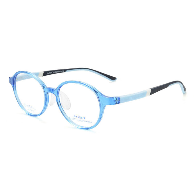 精工ASSET眼镜框新乐学青少年儿童近视镜架AK0093 48mm