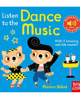 【自营】预售 英文原版 Listen to the Dance Music 我的小小音乐厅纸板触摸发声书启蒙认知绘本 法国艺术家Marion Billet 大嘴鸟