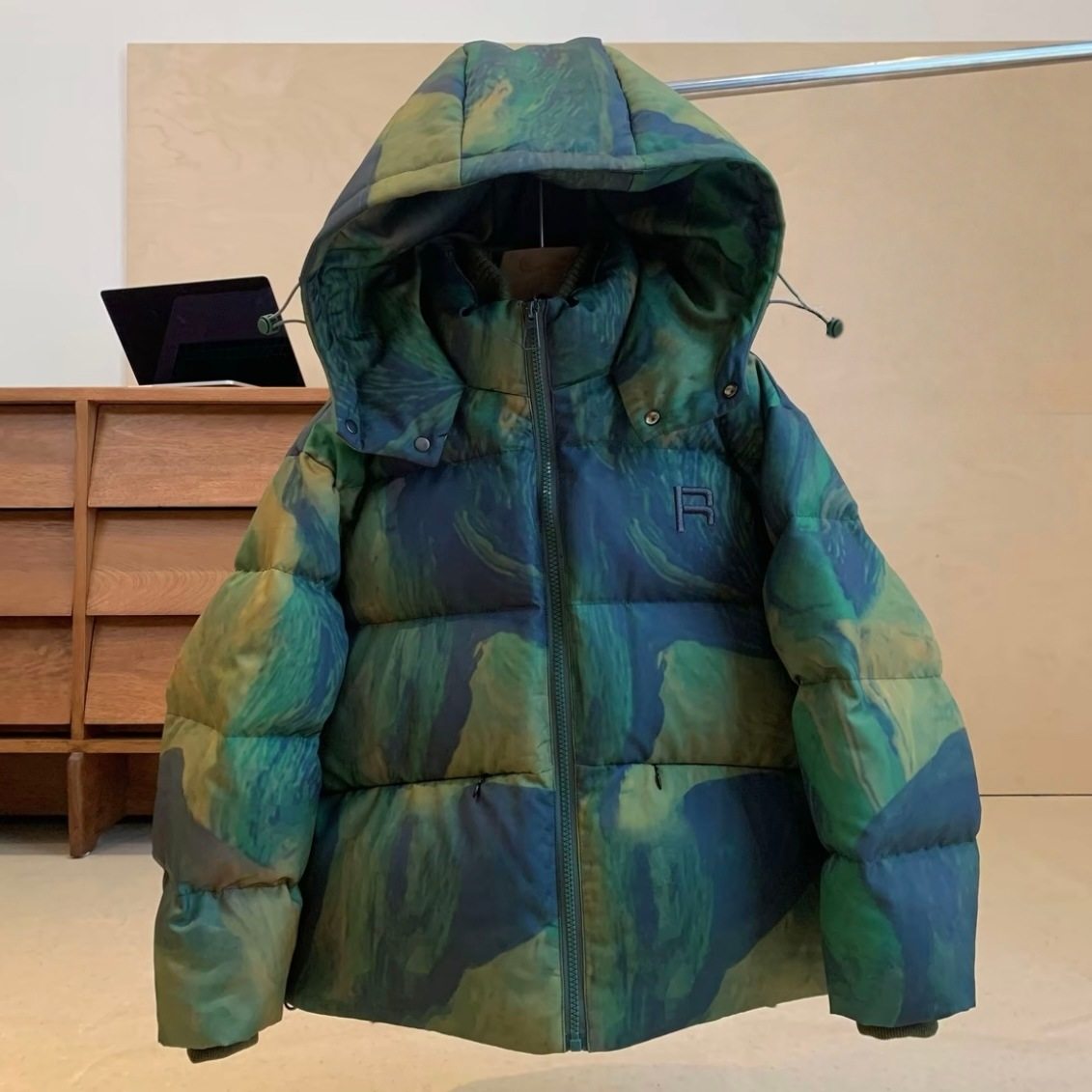 巴拉商场同款2025新款油画风儿童中大童羽绒棉服男童保暖加厚冬季