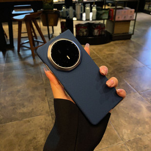 适用荣耀magicv5手机壳新款前壳无边框超薄硬壳内置磁吸金属镜框防摔华为MagicV3凯夫拉纹理男honorVs3保护套