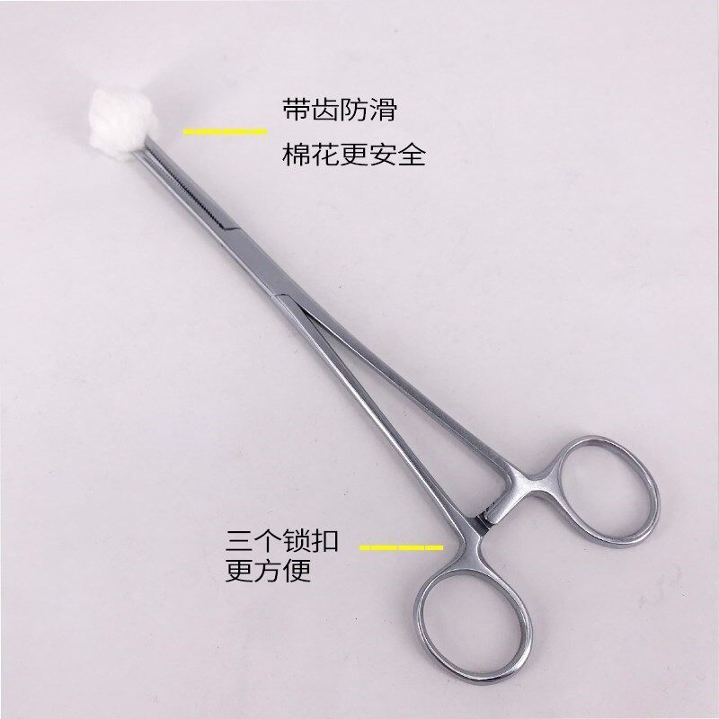 拔火罐钳子拔罐专用的棉花夹子工具直头弯酒精聂子不锈钢拔牙镊子