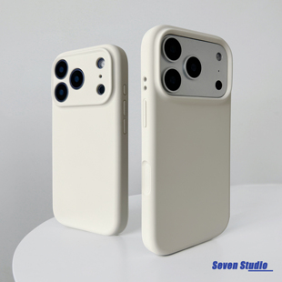 软糯液态硅胶AI一体拍照键适用苹果iPhone17promax/16pro手机壳14纯色13镜头全包plus高级感情侣简约防摔套