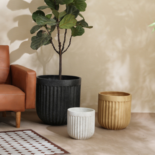 简约北欧大码 虎皮兰落地绿植花仿陶瓷阳台客厅庭院特大号落地花盆