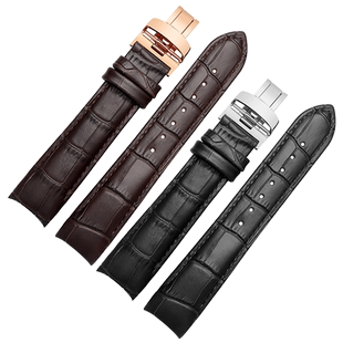 适用美度表带M024布鲁纳弧口表带 M024.407a/630a真皮手表带 20mm