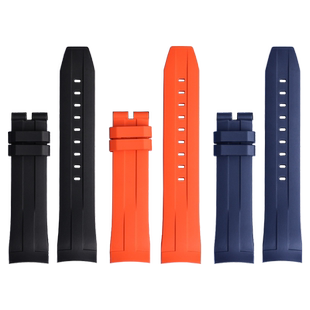 适配天梭1853海星潜水T120硅胶表带T120417A弧口橡胶手表带22mm男