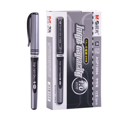晨光中性笔1.0mm粗头商务办公