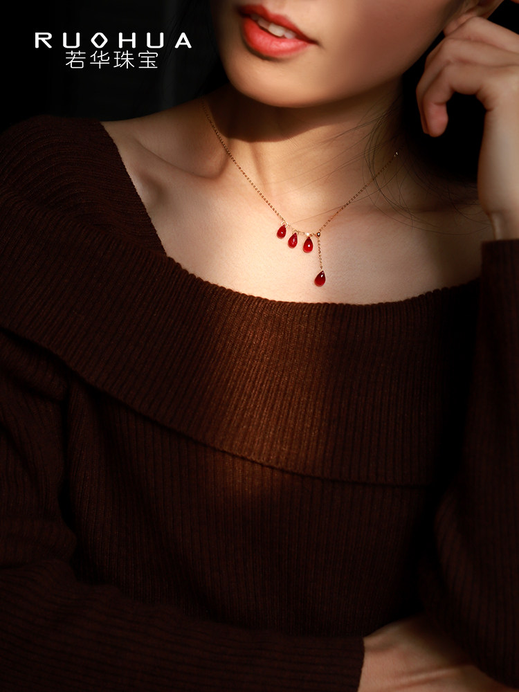 Affordable 18K Gold Ruby Necklace | Direct from China - Buy from Taobao, China | Shopme Agent