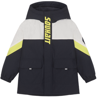 水孩儿童装儿童外套加绒春秋大童男童宝宝女童工装防风上衣