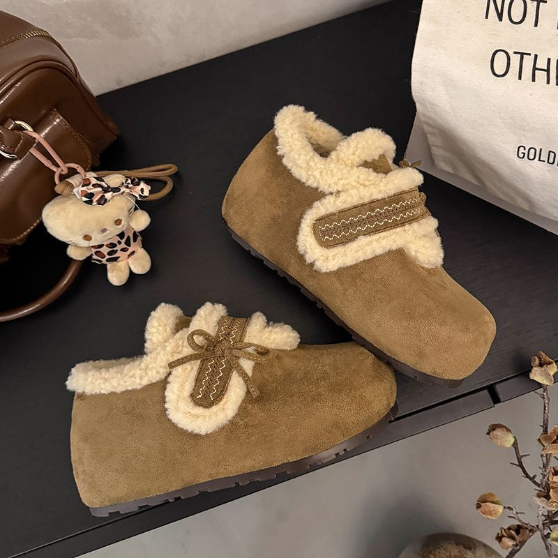 内增高加绒勃肯鞋松糕厚底雪地靴女2025冬季新款加厚保暖防滑棉鞋