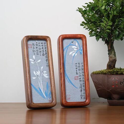 北美黑胡桃实木榫卯高级相框摆台