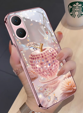 水晶苹果适用红米Turbo4手机壳新款Turbo3保护套防摔红米14R/14C/13R/13C超薄12C/10X红米10A全包边高级感女