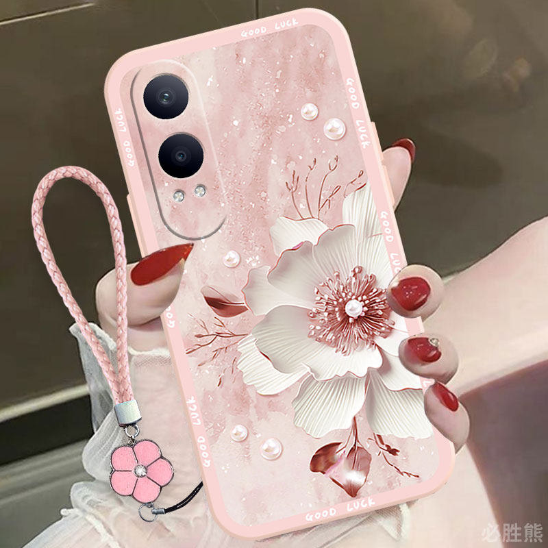 金丝花适用oppok12x手机壳新款k12plus保护套k11x/k11/k10活力版磨砂k9x/x9s/k9全包镜头防摔简约液态硅胶