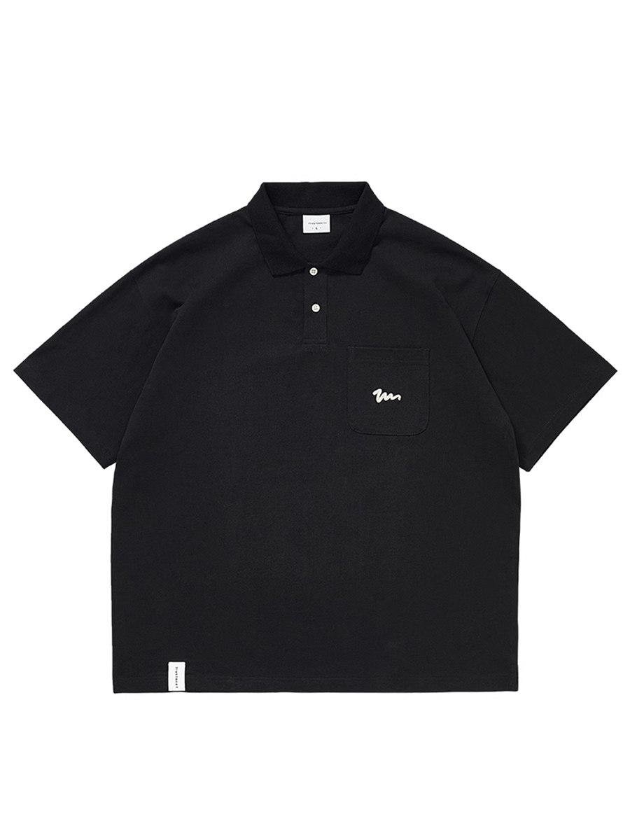 714STREET TRENDY CASUAL POLO SHIRT MENS SUMMER NEW T-SHIRT TOP MENS JAPANESE LAPEL SHORT SLEEVE T-SHIRT