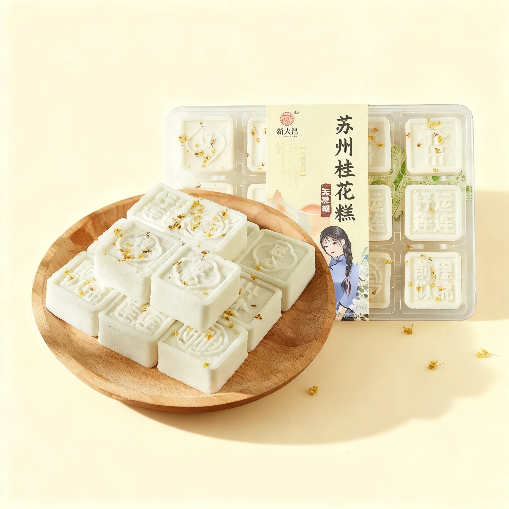 苏州特产桂花糕绿豆糕芡实糕小米中式糕点/新中式糕点