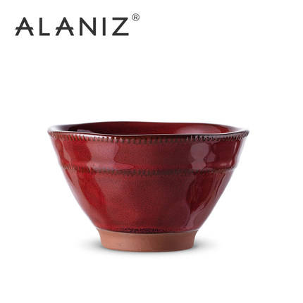 alaniz釉下彩隐拉面 面碗家用汤碗斗笠碗大碗陶瓷碗日式面 面碗餐
