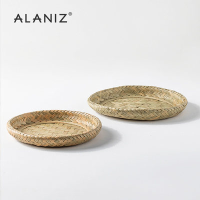 alaniz手工竹编托盘家用