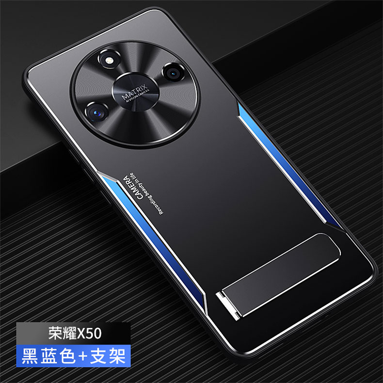 适用荣耀x50手机壳华为荣耀x50i新款金属背板外壳honor90/80/70防摔男全包镜头时尚x40/30保护套适用于磨砂