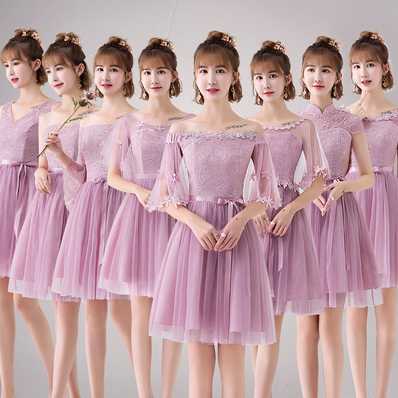 半娘礼服裙新款2018姐妹裙 伴娘团特别 显瘦新款结婚韩版婚礼闺蜜|ruв категории Женская одежда, Cвадебные платья, платье/вечернее платье - от Buy2taobao.com для оказания профессиональной услуги покупки агента Taobao