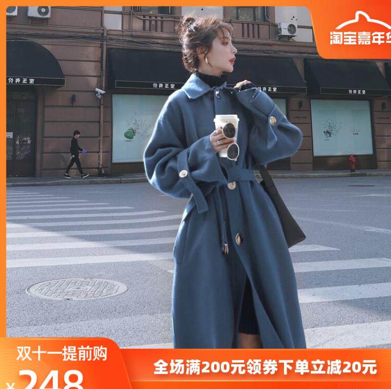 200斤胖mm毛呢外套19秋冬新款大码女装宽松加厚过膝赫本呢子大衣|ruв категории Женская одежда, женской одежды - от Buy2taobao.com для оказания профессиональной услуги покупки агента Taobao
