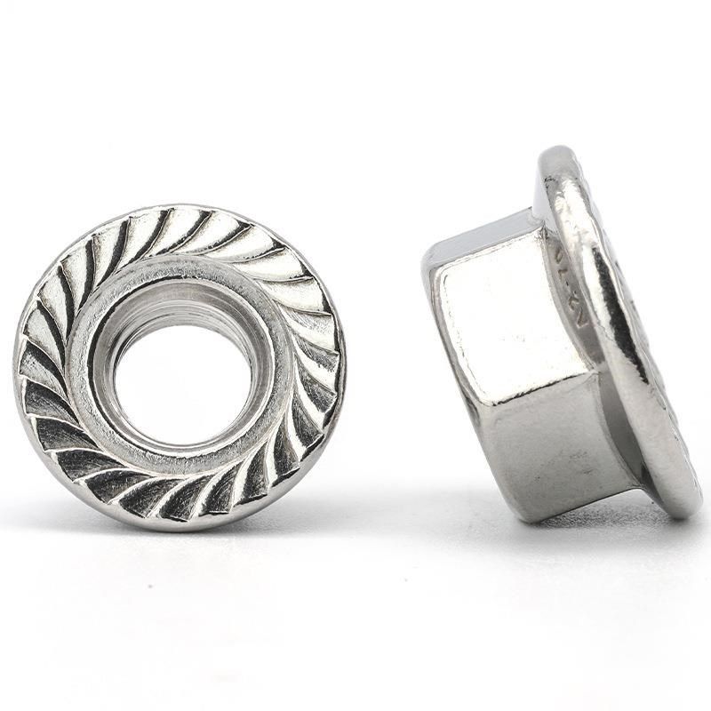 304不锈钢六角k法兰螺母盒装外六角法兰螺帽套装跨境法兰母192PCS