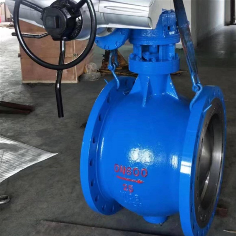 PQ340F-25C 手动y涡轮软密封法兰侧装式偏心半球阀