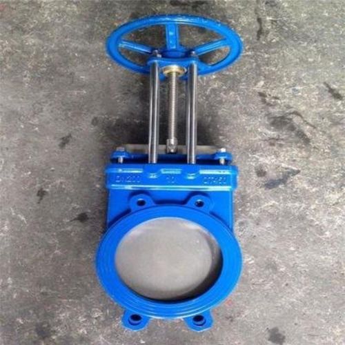 刀型闸阀门Z73X-10 DN450 手动耐磨浆液S阀铸铁法兰浆液阀门