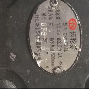 浙江中伟实业集团 CBN-F310L 液压油泵Z齿轮泵全新