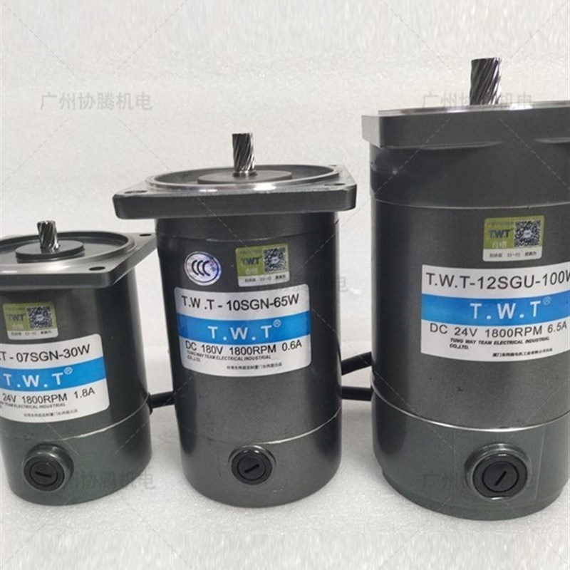 台湾东炜a庭直流马达电机TWT-06 07 08 10SGN 10SGU 24V 90V 180V