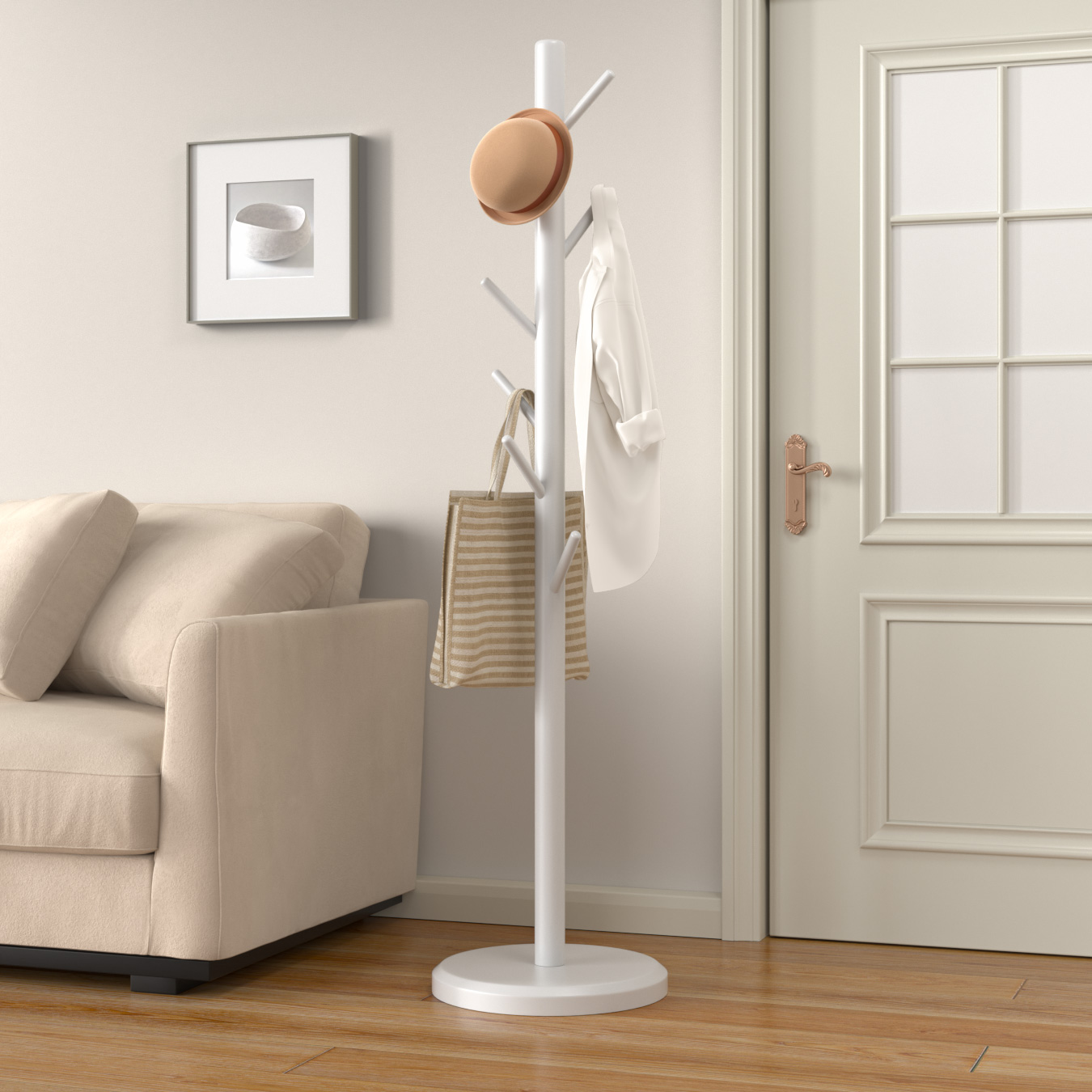 衣帽架落地卧室挂衣架简约现代立式网红衣服架子家用客厅挂包架子
