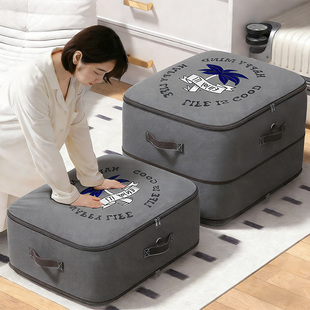 日本被子收纳袋羽绒服压缩袋装衣服棉被专用整理袋大容量搬家袋子