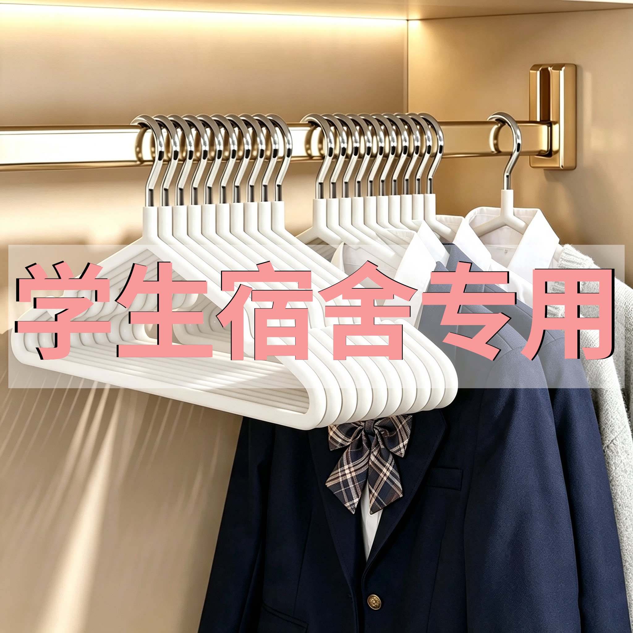 【加粗加厚】衣架学生宿舍专用图片