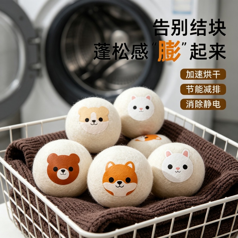 羊毛球烘干机洗衣机防缠绕洗衣球图片
