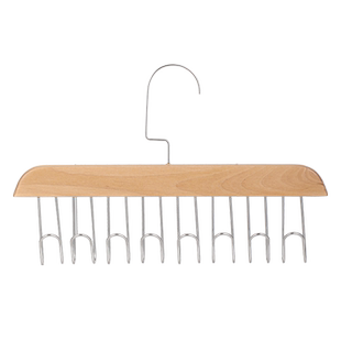 木质吊带衣架家用挂衣多功能内衣挂钩衣柜背心收纳神器波浪晾衣架