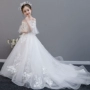 Mùa hè cô gái váy váy mẫu catwalk show trang phục trẻ em công chúa cưới váy hoa trắng cao cấp đêm cô gái - Váy trẻ em trang phục đi tiêc trẻ em cao cấp